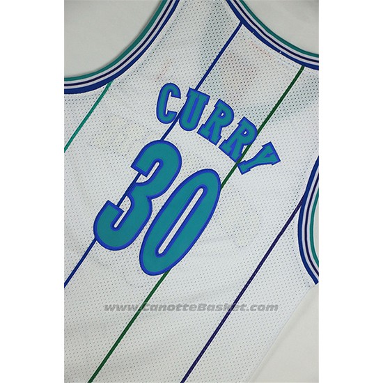 Maglia Charlotte Hornets Dell Curry #30 Retro Bianco